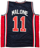 Team USA Karl Malone Autographed Blue Jersey JSA Stock #215760