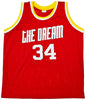 Houston Rockets Hakeem Olajuwon Autographed Red Jersey The Dream JSA Stock #215698