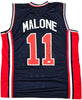 Team USA Karl Malone Autographed Blue Jersey JSA Stock #215761