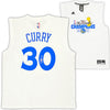 Golden State Warriors Stephen Curry Autographed White Adidas 2017 NBA Finals Champions Jersey Size XL Beckett BAS QR Stock #215825