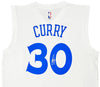 Golden State Warriors Stephen Curry Autographed White Adidas 2017 NBA Finals Champions Jersey Size XL Beckett BAS QR Stock #215825