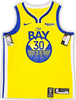 Golden State Warriors Stephen Curry Autographed Yellow Nike Swingman Jersey Size 48 Beckett BAS QR Stock #215827