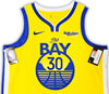 Golden State Warriors Stephen Curry Autographed Yellow Nike Swingman Jersey Size 48 Beckett BAS QR Stock #215827