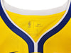 Golden State Warriors Stephen Curry Autographed Yellow Nike Swingman Jersey Size 48 Beckett BAS QR Stock #215827