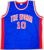 Detroit Pistons Dennis Rodman Autographed Blue Jersey JSA Stock #215742