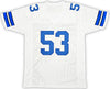Dallas Cowboys Mark Stepnoski Autographed White Jersey Beckett BAS QR Stock #215776
