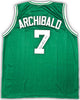 Boston Celtics Nate "Tiny" Archibald Autographed Green Jersey "HOF 91" JSA Stock #215715