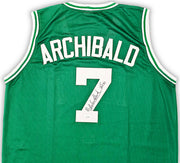 Boston Celtics Nate "Tiny" Archibald Autographed Green Jersey "HOF 91" JSA Stock #215715