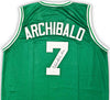 Boston Celtics Nate "Tiny" Archibald Autographed Green Jersey "HOF 91" JSA Stock #215715