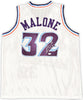 Utah Jazz Karl Malone Autographed White Jersey JSA Stock #215763