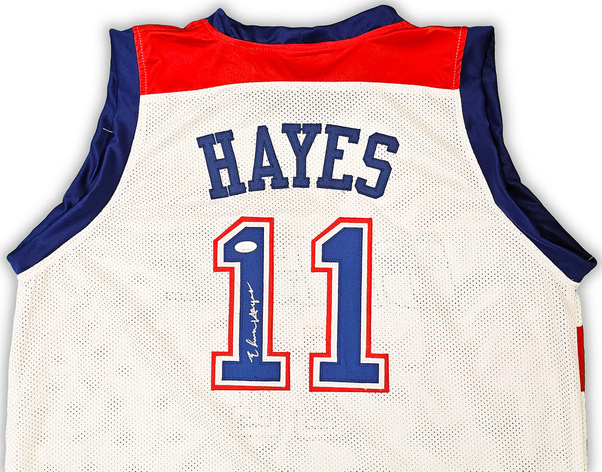 Washington Bullets Elvin Hayes Autographed White Jersey JSA Stock #215702