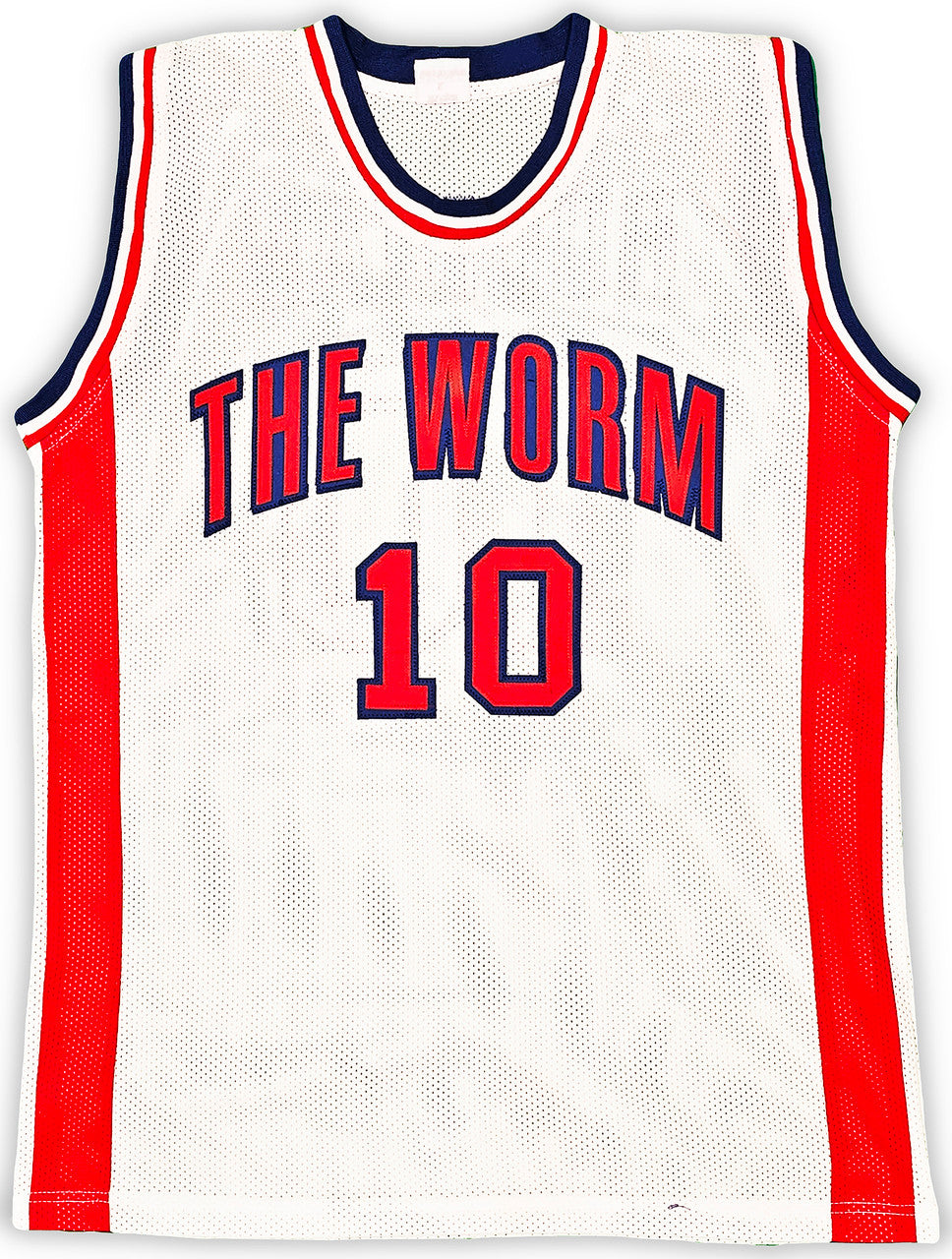 Detroit Pistons Dennis Rodman Autographed White Jersey JSA Stock #215730