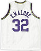 Utah Jazz Karl Malone Autographed White Jersey JSA Stock #215758