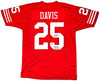 San Francisco 49ers Eric Davis Autographed Red Jersey "SB XXIX Champion" Beckett BAS QR Stock #215868