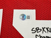 San Francisco 49ers Eric Davis Autographed Red Jersey "SB XXIX Champion" Beckett BAS QR Stock #215868