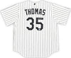 Chicago White Sox Frank Thomas Autographed White Pinstripes Nike Jersey Size XL Beckett BAS Witness Stock #215871