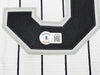 Chicago White Sox Frank Thomas Autographed White Pinstripes Nike Jersey Size XL Beckett BAS Witness Stock #215871