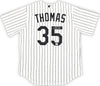 Chicago White Sox Frank Thomas Autographed White Pinstripes Nike Jersey Size L Beckett BAS Witness Stock #215872