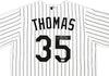 Chicago White Sox Frank Thomas Autographed White Pinstripes Nike Jersey Size L Beckett BAS Witness Stock #215872