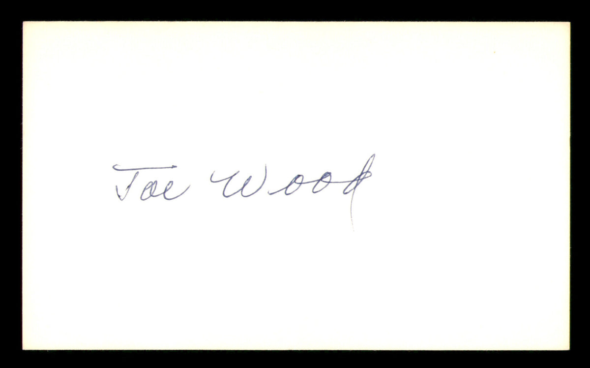 Joe Wood Autographed 3x5 Index Card Boston Red Sox SKU #243346