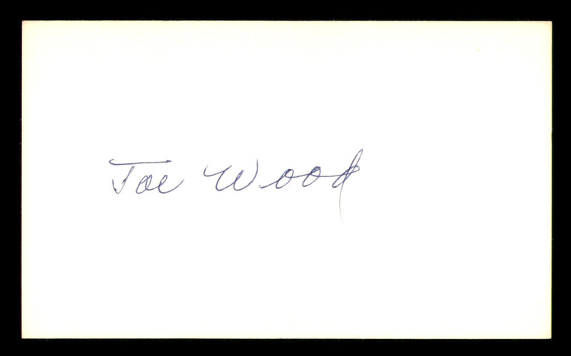 Joe Wood Autographed 3x5 Index Card Boston Red Sox SKU #243346