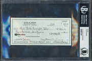 Julius Dr. J Erving Autographed 3x6 Check Philadelphia 76ers Beckett BAS #9812736