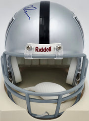 John Madden Autographed Oakland Raiders Silver Mini Helmet PSA/DNA #AN03126