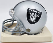 John Madden Autographed Oakland Raiders Silver Mini Helmet PSA/DNA #AN03126