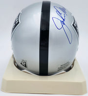 John Madden Autographed Oakland Raiders Silver Mini Helmet PSA/DNA #AN03126