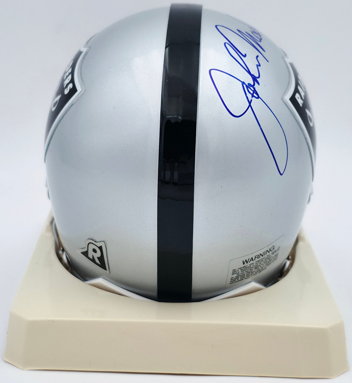 John Madden Autographed Oakland Raiders Silver Mini Helmet PSA/DNA #AN03126