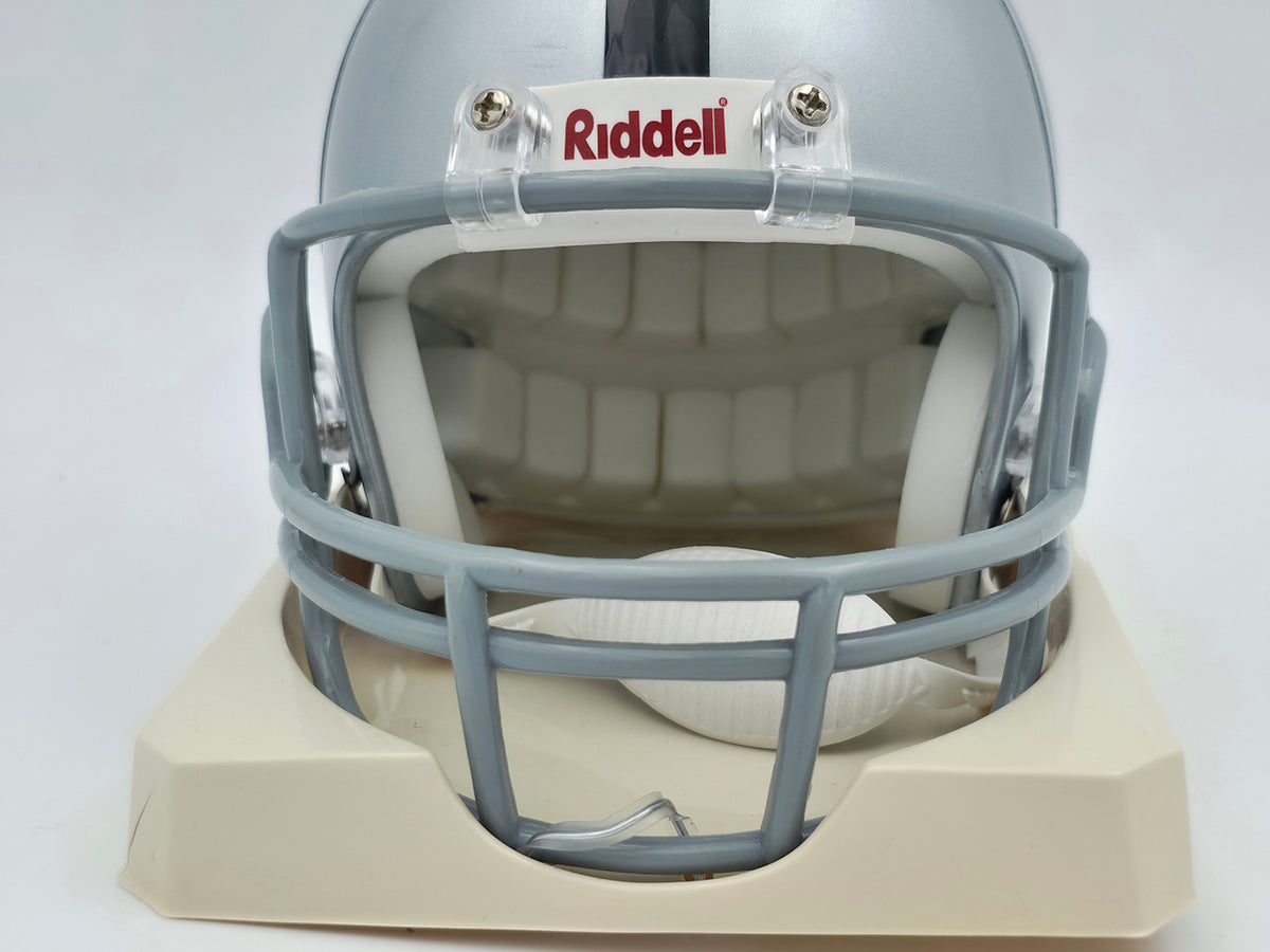 John Madden Autographed Oakland Raiders Silver Mini Helmet PSA/DNA #AN03126