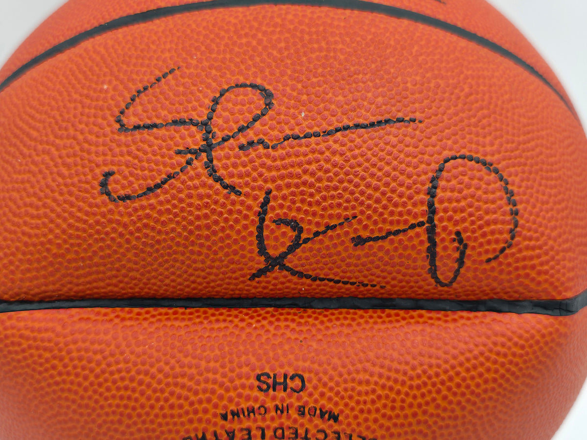Shawn Kemp Autographed Official NBA Leather Basketball Seattle Supersonics (Flat) JSA #AZ56123