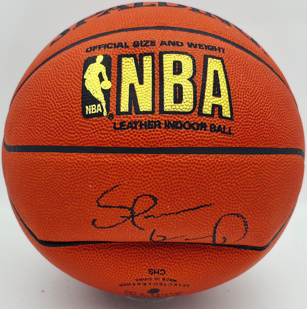 Shawn Kemp Autographed Official NBA Leather Basketball Seattle Supersonics (Flat) JSA #AZ56123