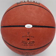 Moses Malone Autographed Official NBA Leather Basketball Philadelphia 76ers, Houston Rockets JSA #AV29209