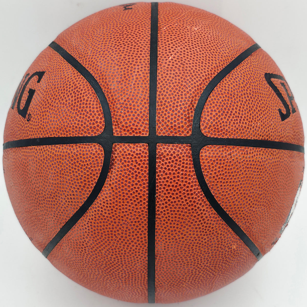 Moses Malone Autographed Official NBA Leather Basketball Philadelphia 76ers, Houston Rockets JSA #AV29209