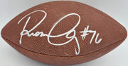 Russell Okung Autographed Official NFL Leather Football Seattle Seahawks (Flat) MCS Holo #64072