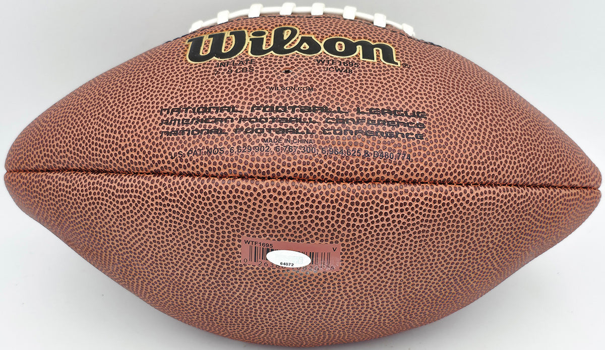 Russell Okung Autographed Official NFL Leather Football Seattle Seahawks (Flat) MCS Holo #64072