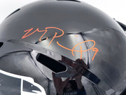 Michael Penix Jr Autographed Atlanta Falcons Alternate Black Full Size Speed Replica Helmet (Signed Twice) Beckett BAS Witness #2W906157