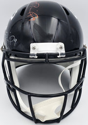 Michael Penix Jr Autographed Atlanta Falcons Alternate Black Full Size Speed Replica Helmet (Signed Twice) Beckett BAS Witness #2W906157
