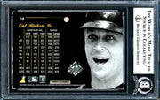 Cal Ripken Jr. Autographed 1996 Pinnacle Aficionado Card #18 Baltimore Orioles Beckett BAS #10989410