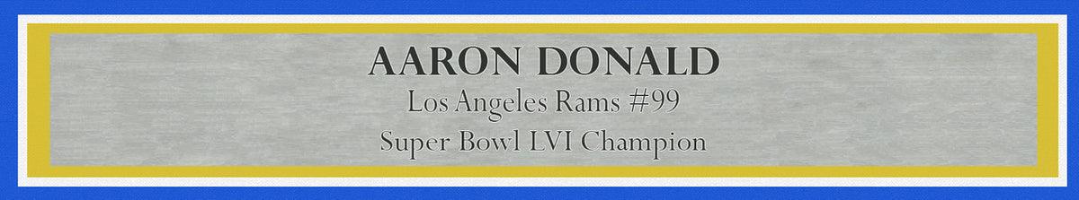 Aaron Donald Autographed Framed 8x10 Photo Los Angeles Rams Spotlight Beckett BAS Witness Stock #230197
