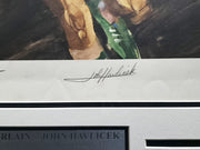 Wilt Chamberlain & John Havlicek Autographed Framed 18x22 Lithograph Photo #447/1000 Beckett BAS #AE08297