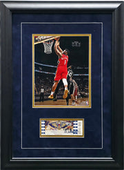 Zion Williamson Autographed Framed 2x5.5 Ticket Collage New Orleans Pelicans Fanatics Holo #A801706
