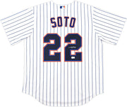 New York Mets Juan Soto Autographed White Nike Jersey Size L Beckett BAS QR Stock #242671