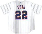 New York Mets Juan Soto Autographed White Nike Jersey Size XL Beckett BAS QR Stock #242672