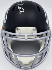 Michael Penix Jr. Autographed Atlanta Falcons Black Speed Mini Helmet Beckett BAS Witness Stock #242576