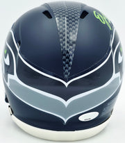Ernest Jones IV Autographed Seattle Seahawks Blue Speed Mini Helmet MCS Holo Stock #242554