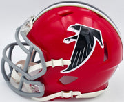 Michael Penix Jr. Autographed Atlanta Falcons 1966-69 Throwback Red Speed Mini Helmet Beckett BAS Witness Stock #242575