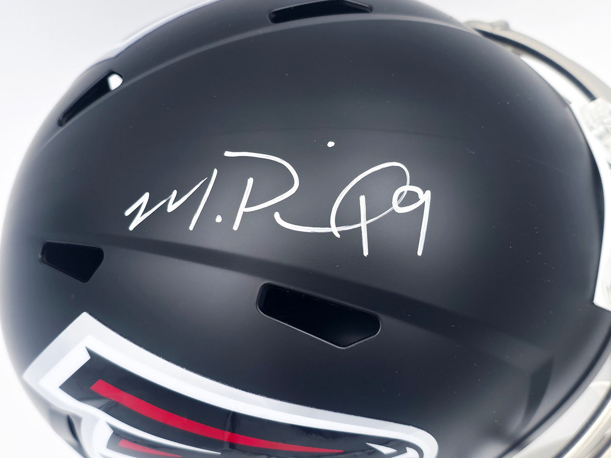 Michael Penix Jr. Autographed Atlanta Falcons 2020 Alternate Black Full Size Speed Replica Helmet Beckett BAS Witness Stock #242567