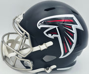 Michael Penix Jr. Autographed Atlanta Falcons 2020 Alternate Black Full Size Speed Replica Helmet Beckett BAS Witness Stock #242567